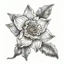 daffodil anemone wrapped tattoo design idea