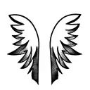two angels tattoo design idea
