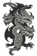 MEXICAN DRAGON tattoo design idea