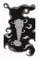 pasta mouth  tattoo design idea