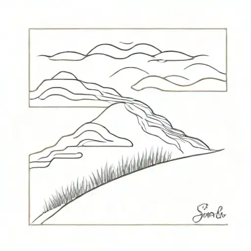 sand dune tattoo design idea