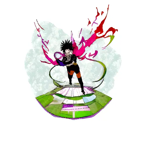 Hakari Kinji fron jujutsu kaisen domain expansion, with the number 777  tattoo design idea