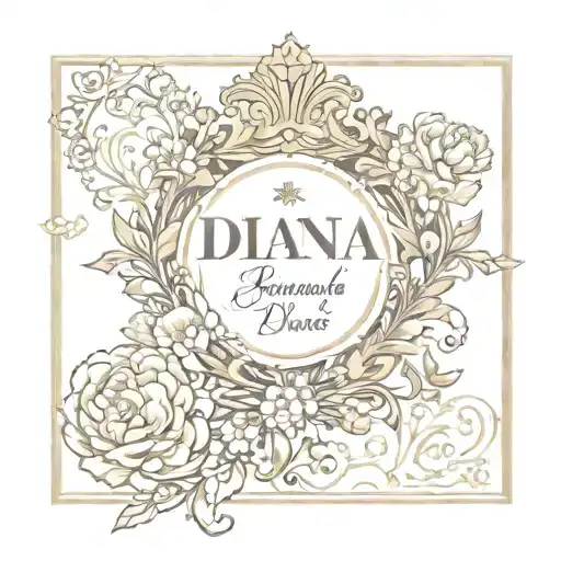 Diana name tattoo design idea