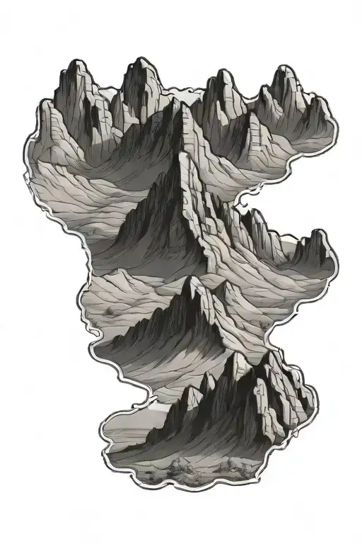 Utah mountain range tattoo design idea