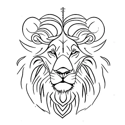 lion of God tattoo design idea