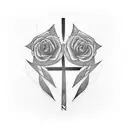 ethel cain, cross tattoo design idea