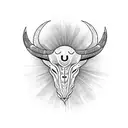 sun with capricorn  tattoo design idea