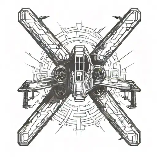 star wars x wing tattoo design idea