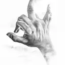 gods hand coming down from heaven tattoo design idea