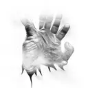 gods hand coming down from heaven tattoo design idea