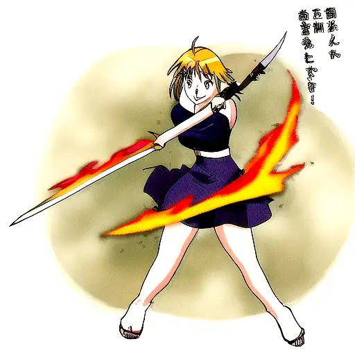  broken sword with fire around it and on the blade is text set your heart ablaze  tattoo design idea