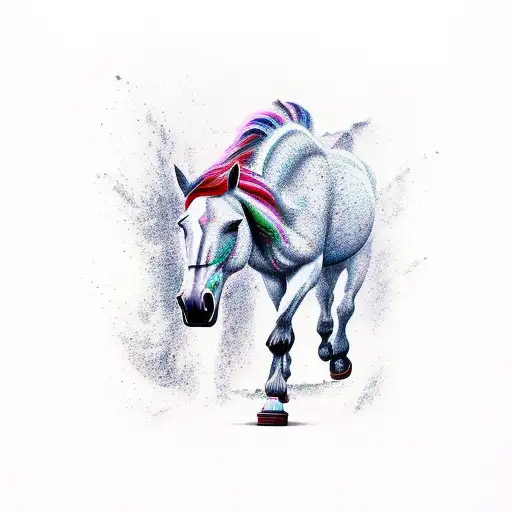 mașină mustang viață  tattoo design idea