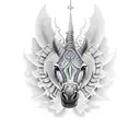 mașină mustang  tattoo design idea