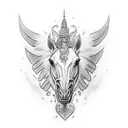 mașină mustang  tattoo design idea