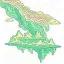 aurora borealis small tattoo design idea