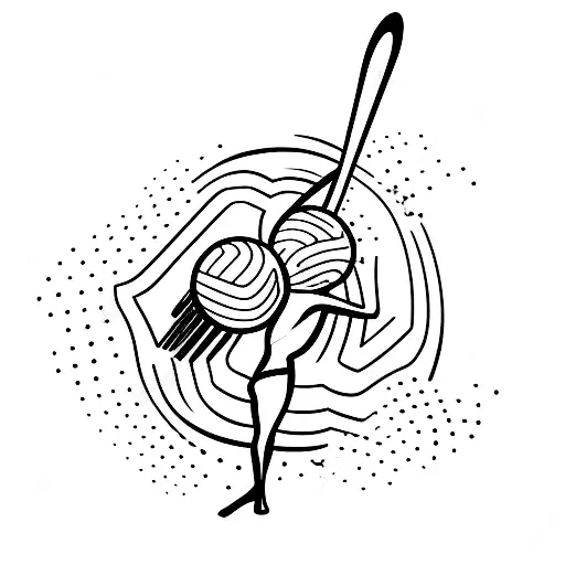 Volleyball player diving for a spike tattoo design idea