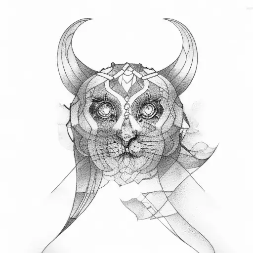 number 7 outline tattoo design idea