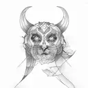 number 7 outline tattoo design idea