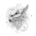 number 7 outline tattoo design idea