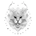 number 7 outline tattoo design idea