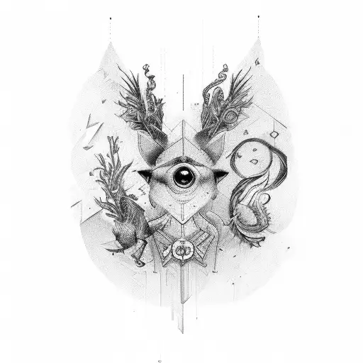 Letters A S V B N H P tattoo design idea