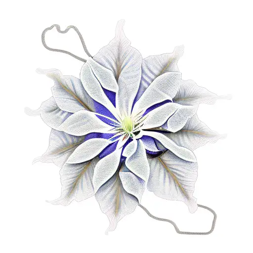 clematis vines tattoo design idea