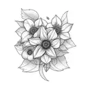 clematis vines tattoo design idea