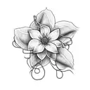 clematis vines tattoo design idea