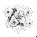 clematis vines tattoo design idea