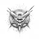 rock and rock hammer tattoo design idea