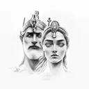 zeus and hera tattoo design idea