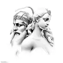 zeus and hera tattoo design idea