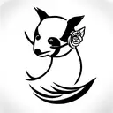 tattoo design with a redpanda, duck, turtle and a chameleon tattoo design idea