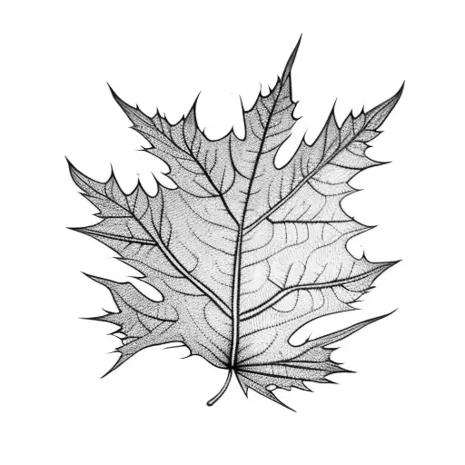 psychedelic Leafes and plants tattoo design idea