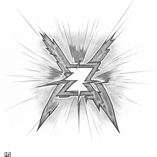 grateful dead lightning bolt tattoo design idea