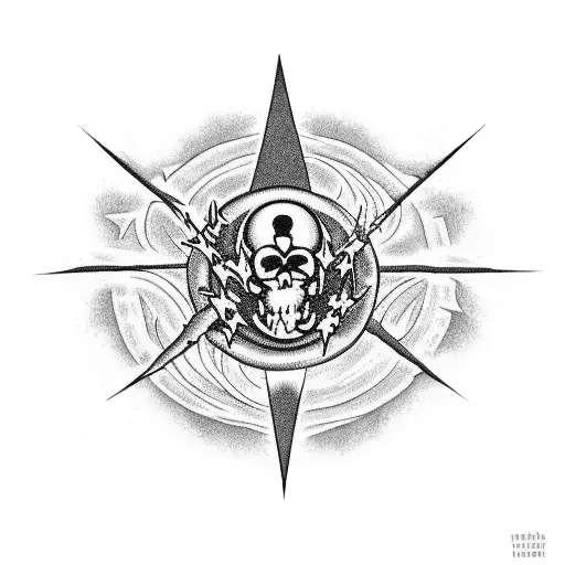 grateful dead stealie lightning bolt with song references tattoo design idea