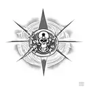 grateful dead stealie lightning bolt with song references tattoo design idea