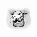 eels sheep tattoo design idea