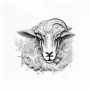 eels sheep tattoo design idea