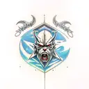 Witcher with Dovakin from Skyrim  tattoo design idea