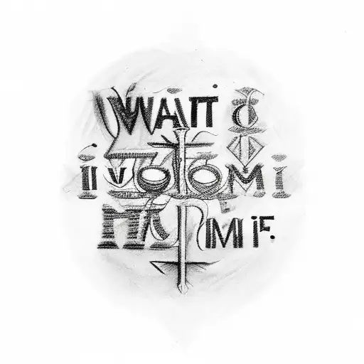 I want the words "I am that I am" and the Bible verse it comes from under it. I want three crosses next to it. tattoo design idea