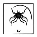 micropipette, sun and crab tattoo design idea