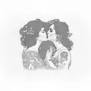 gustav klimt lesbian kiss  tattoo design idea
