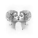 gustav klimt lesbian kiss  tattoo design idea