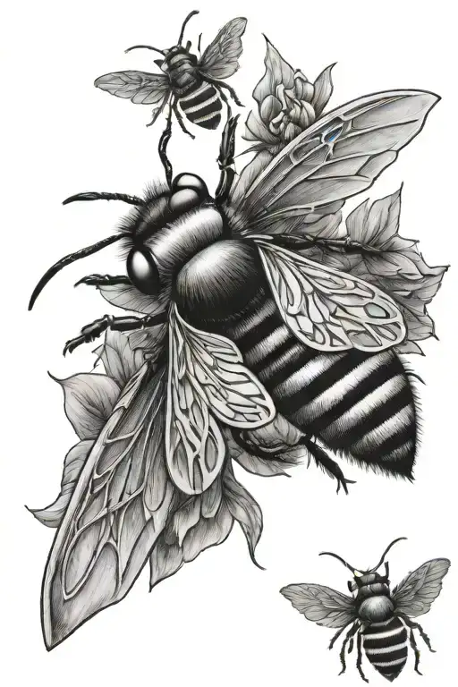 Celtic bumble bee tattoo design idea