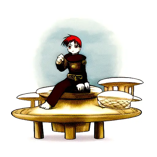 gaara trono de areia tattoo design idea