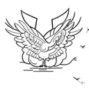 three doves flying  tattoo design idea