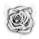 flint strength rose tattoo design idea