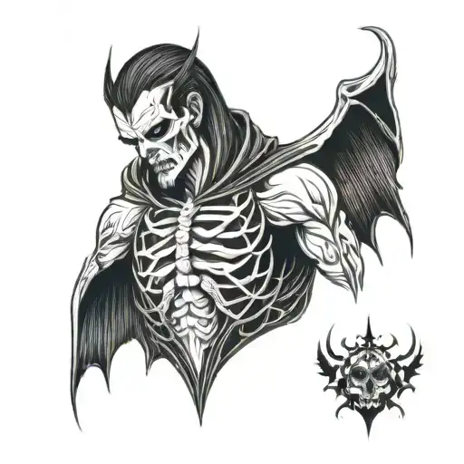 vamp goth full back tattoo tattoo design idea