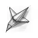 paper plane tattoo design idea